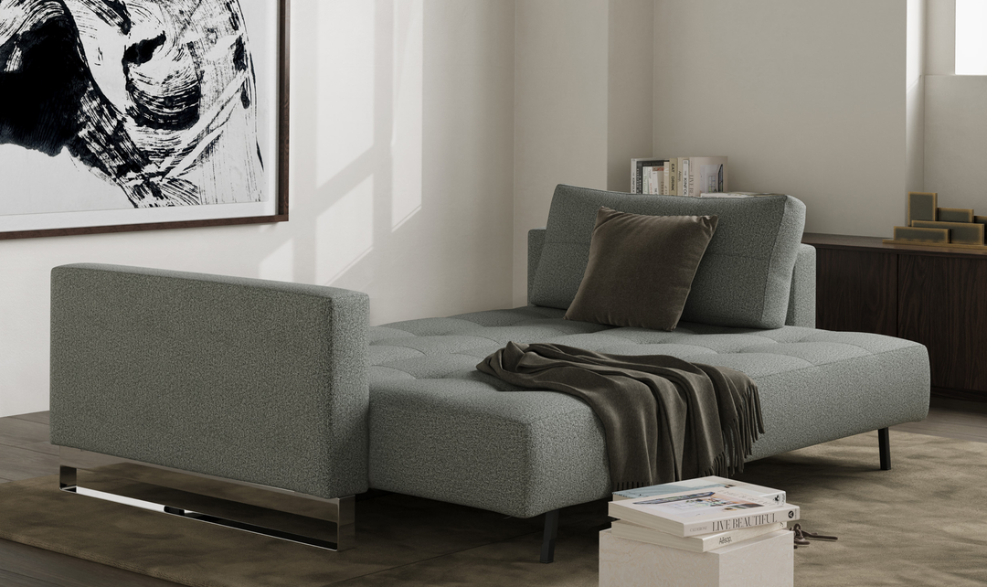 Innovation Living Cassius 2-Seater Fabric Sofa Bed with Ottoman