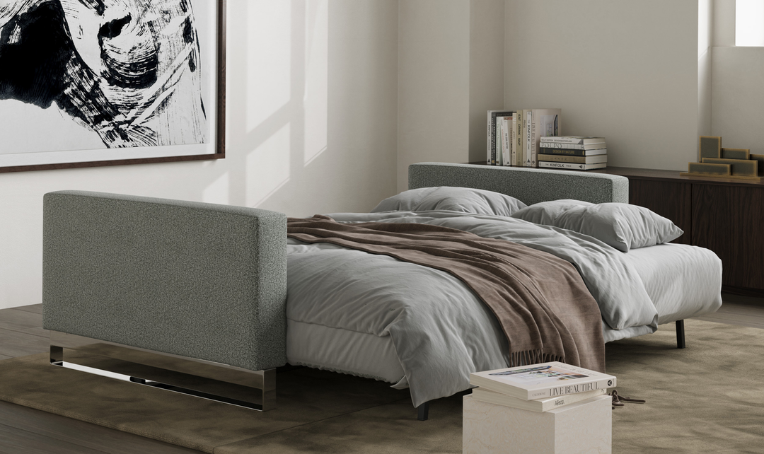 Innovation Living Cassius 2-Seater Fabric Sofa Bed with Ottoman