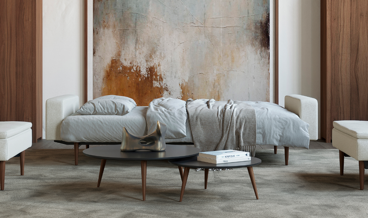 Innovation Living Dublexo Styletto 2-Seater Fabric Sleeper Sofa With Three Color Option
