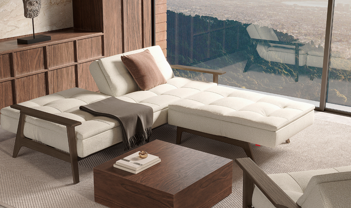 Innovation Living Dublexo Styletto 2-Seater Fabric Sleeper Sofa With Three Color Option