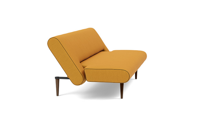 Innovation Living Unfurl Fabric Sleeper Sofa with Dark Wood Legs-Jennifer Furniture