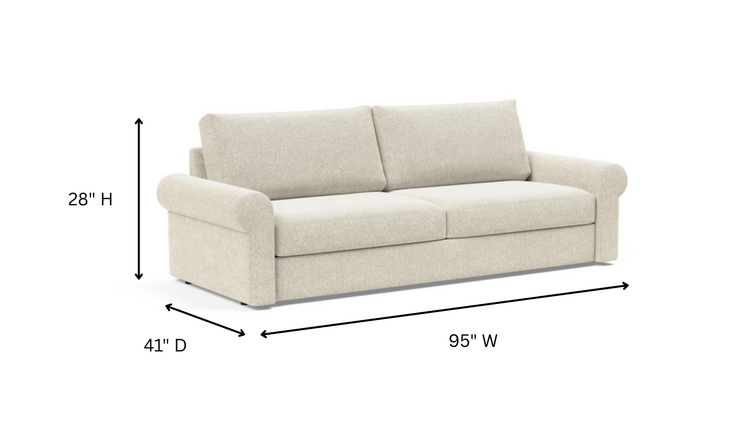 Innovation Living Vilander Full-Size Sofa Bed With Premium Mattress