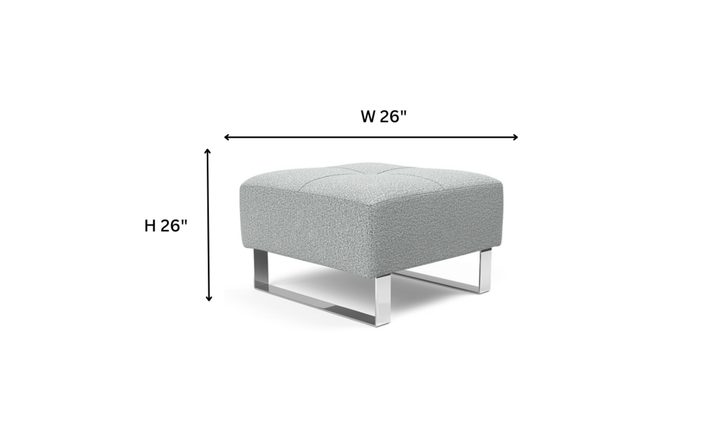 Innovation Living Cassius 2-Seater Fabric Sofa Bed with Ottoman