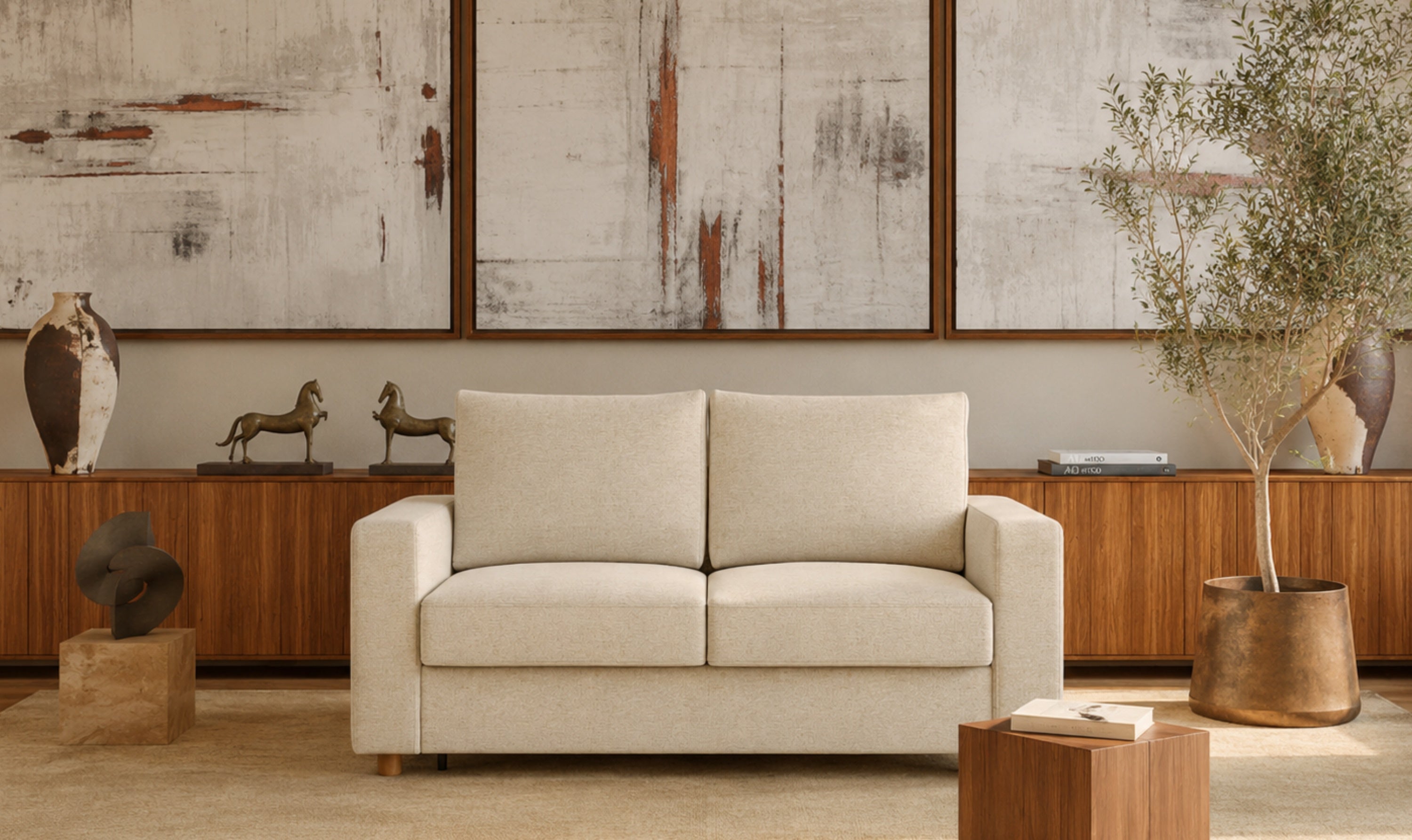 Innovation Living Neah Fabric 2-Seater Full-Sized Sleeper Sofa