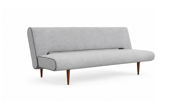 Innovation Living Unfurl Fabric Sleeper Sofa with Dark Wood Legs