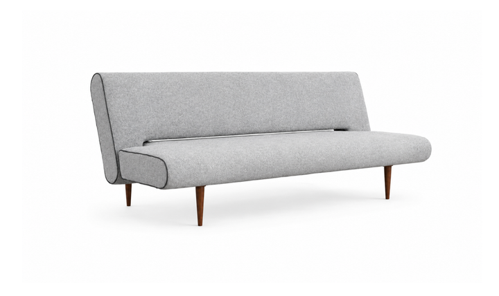 Innovation Living Unfurl Fabric Sleeper Sofa with Dark Wood Legs