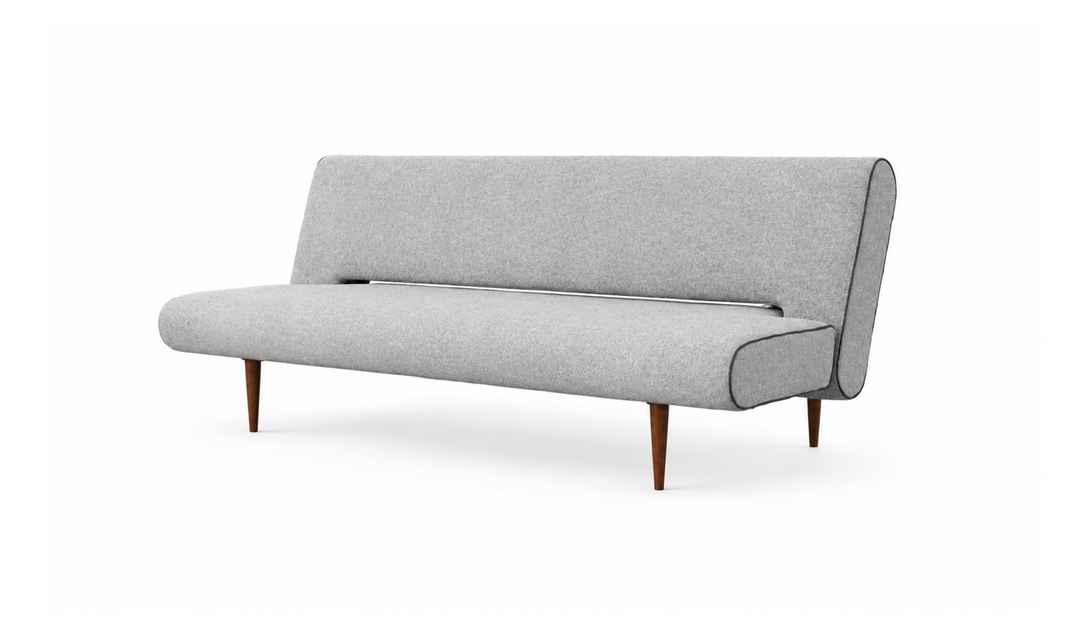 Innovation Living Unfurl Fabric Sleeper Sofa with Dark Wood Legs