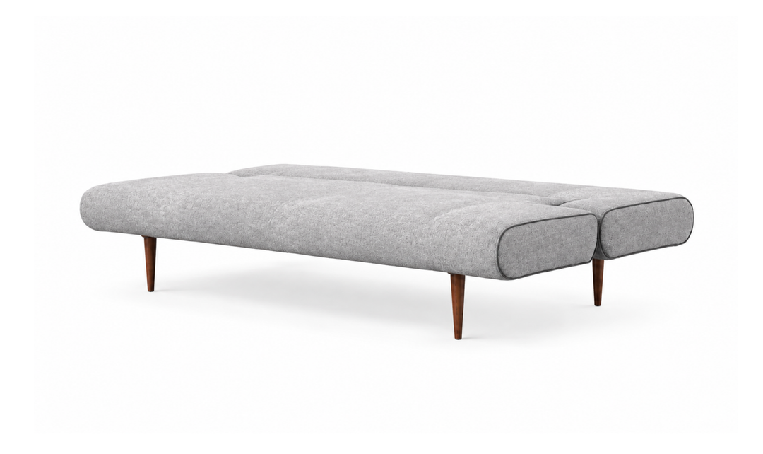 Innovation Living Unfurl Fabric Sleeper Sofa with Dark Wood Legs