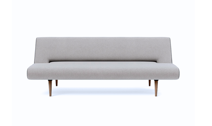 Innovation Living Unfurl Fabric Sleeper Sofa with Dark Wood Legs
