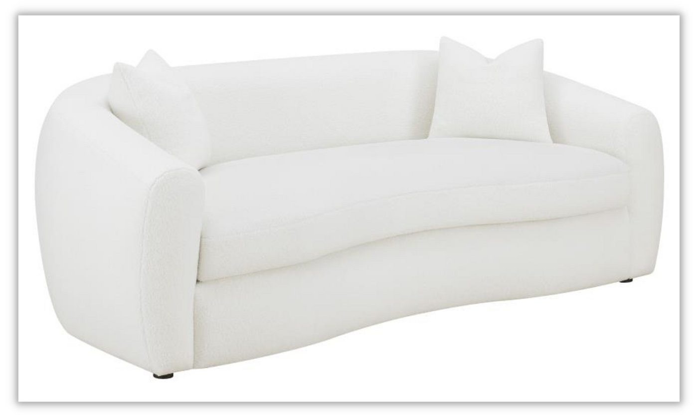 Isabella Living Room Set in White