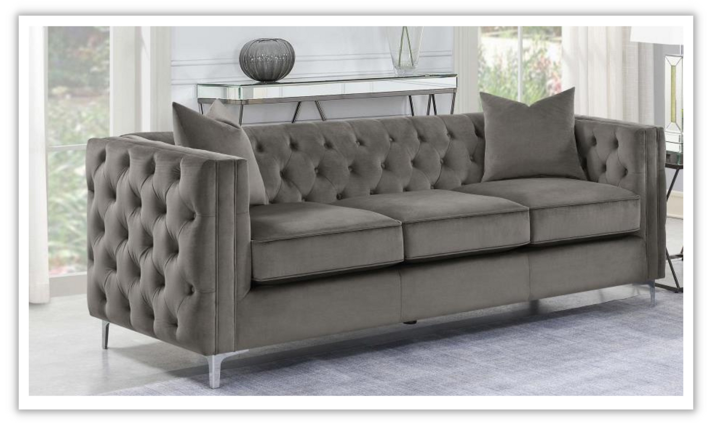 Phoebe Living Room Set In Brown