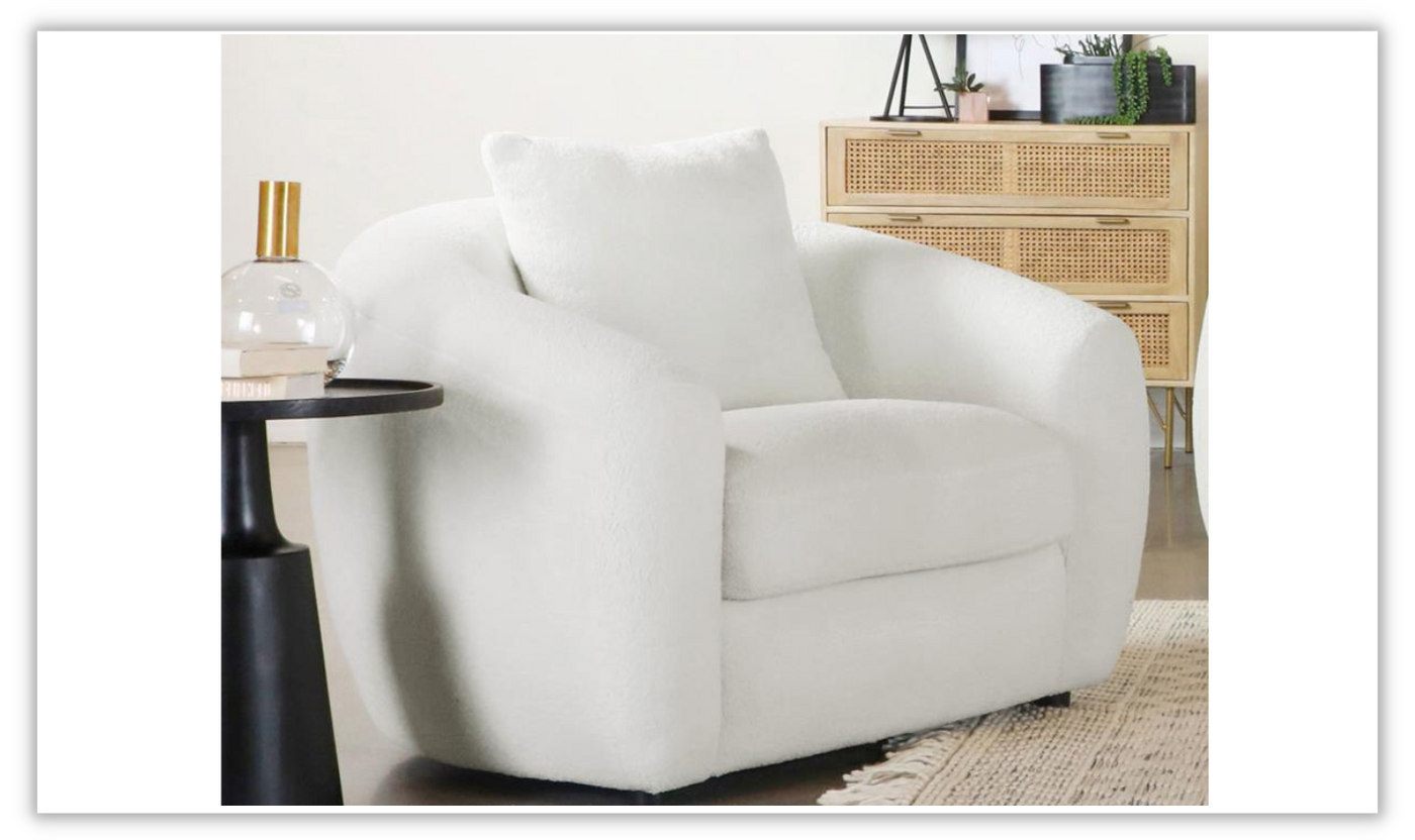 Isabella Living Room Set in White