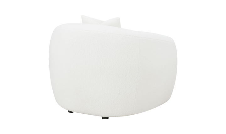 Isabella Boucle Upholstery Cushion Chair in White