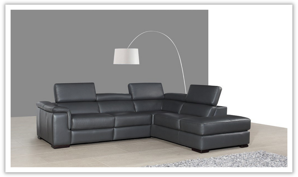Buy Itineraire Cuir Sectional Sofa Black at Jennifer Furniture