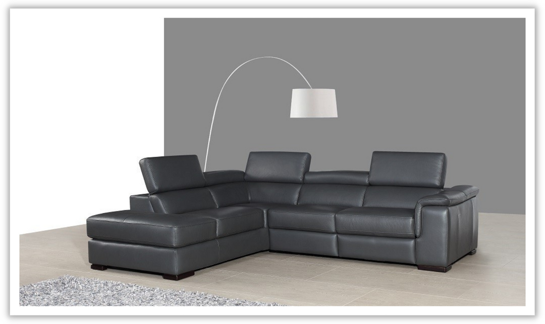 Buy Itineraire Cuir Sectional Sofa Black at Jennifer Furniture