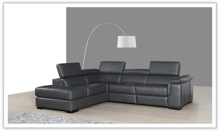 Buy Itineraire Cuir Sectional Sofa Black at Jennifer Furniture