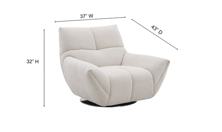 Jennifer Italia Atlas Upholstered Swivel Chair