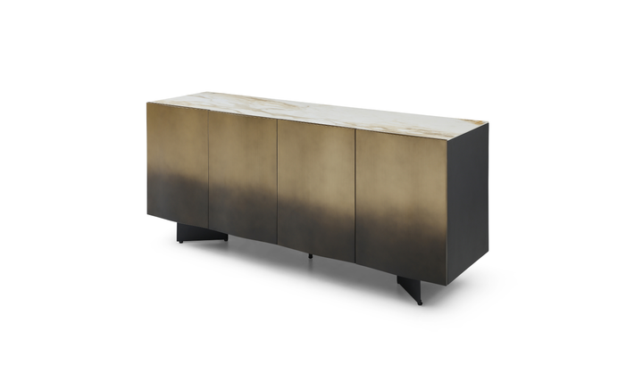 Jennifer Italia Bastione  Marble Inspired Top Contemporary Buffet