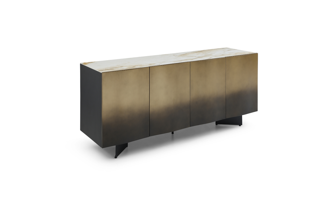 Jennifer Italia Bastione  Marble Inspired Top Contemporary Buffet