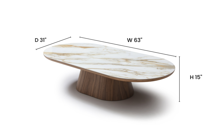 Jennifer Italia Atrio Marble Inspired Wooden Coffee Table