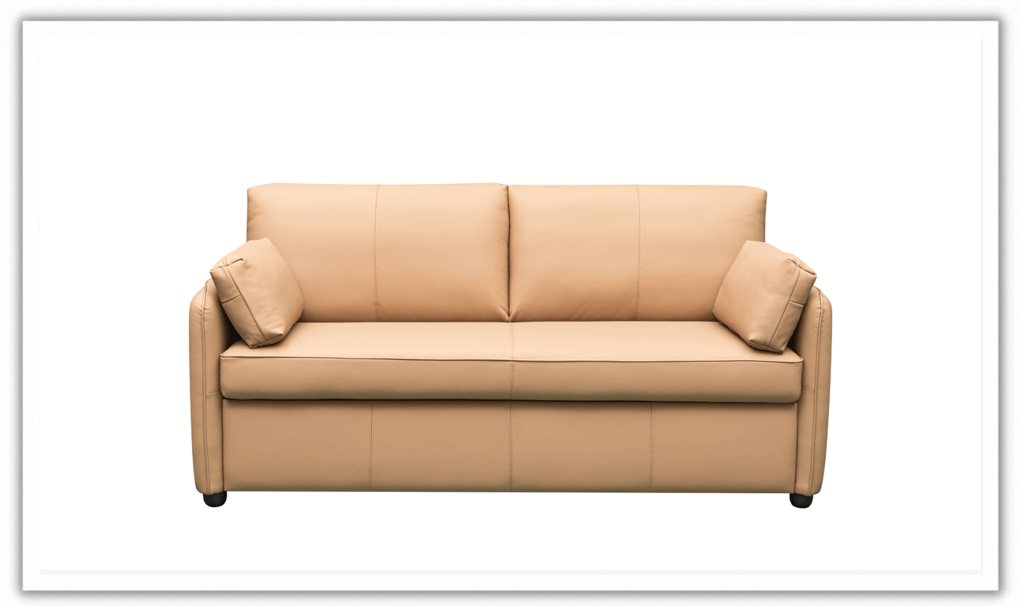 Jennifer Smart Full Leather Sleeper Sofa With Memory Foam Mattress