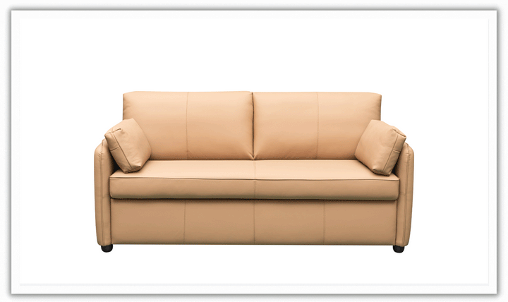 Jennifer Smart Full Leather Sleeper Sofa With Memory Foam Mattress