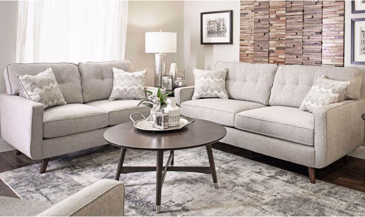 Jennifer Furniture Hollywood Living Room Set in Gray (Sofa + Loveseat)-Jennifer Furniture