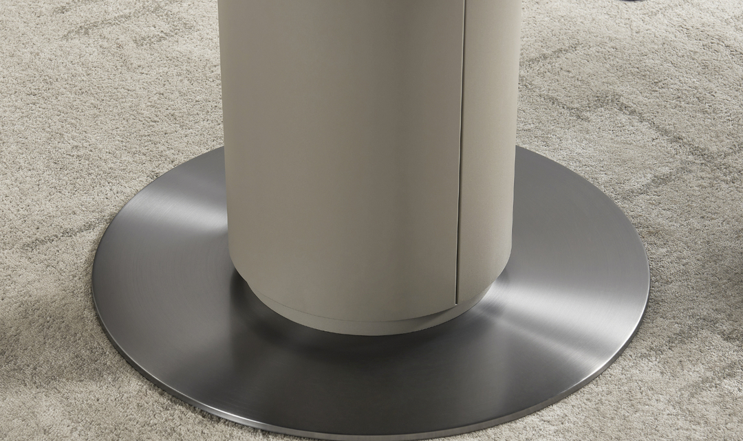 Jennifer Italia Caribu extendable Round Revolving Dining Table-jennifer furniture