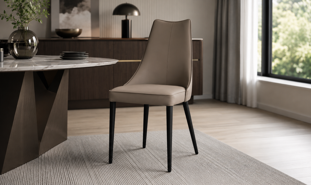 Jennifer Italia Diapo Leather Upholstered Dining Chair - Jennifer Furniture