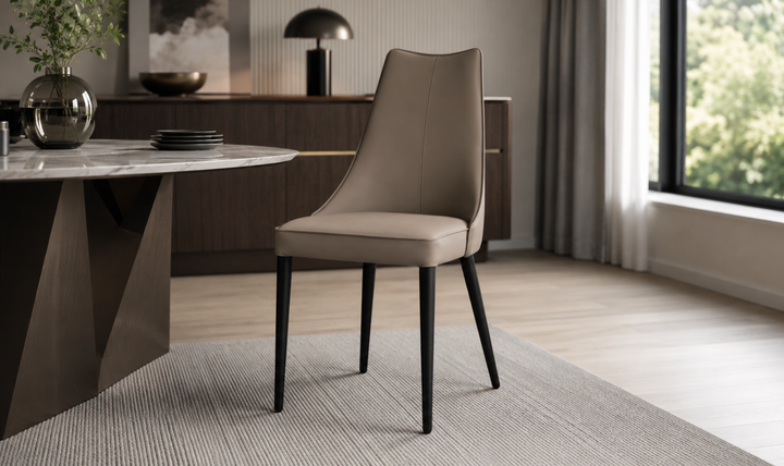 Jennifer Italia Diapo Leather Upholstered Dining Chair - Jennifer Furniture