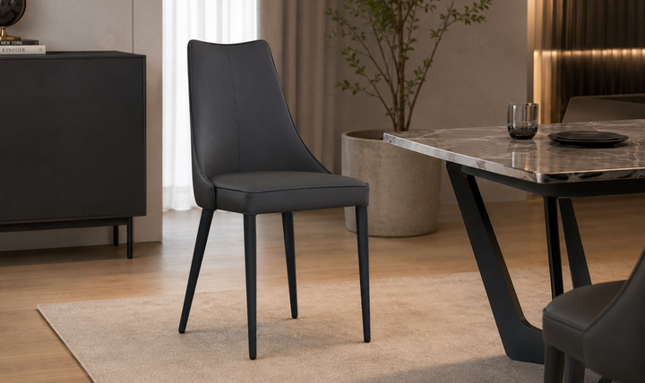 Jennifer Italia Diapo Leather Upholstered Dining Chair - Jennifer Furniture