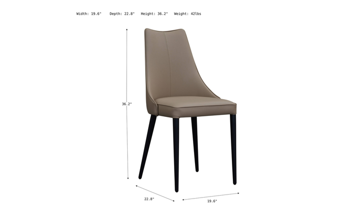 Jennifer Italia Diapo Leather Upholstered Dining Chair - Jennifer Furniture