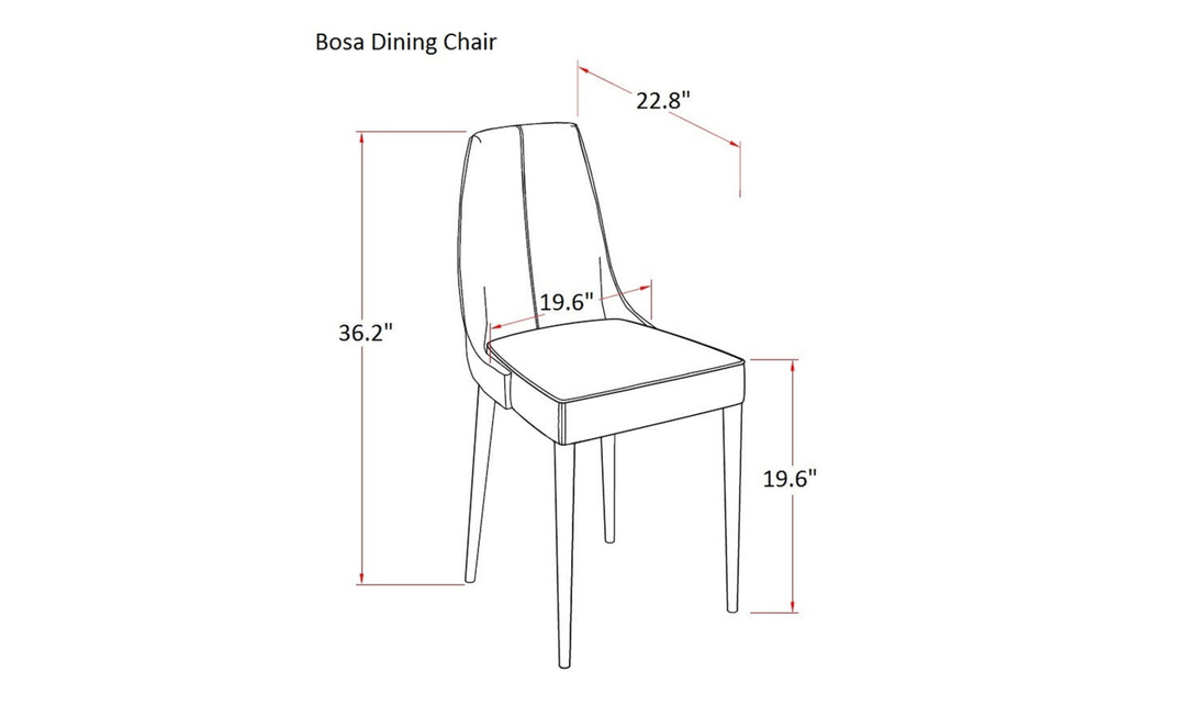 Jennifer Italia Diapo Leather Upholstered Dining Chair - Jennifer Furniture