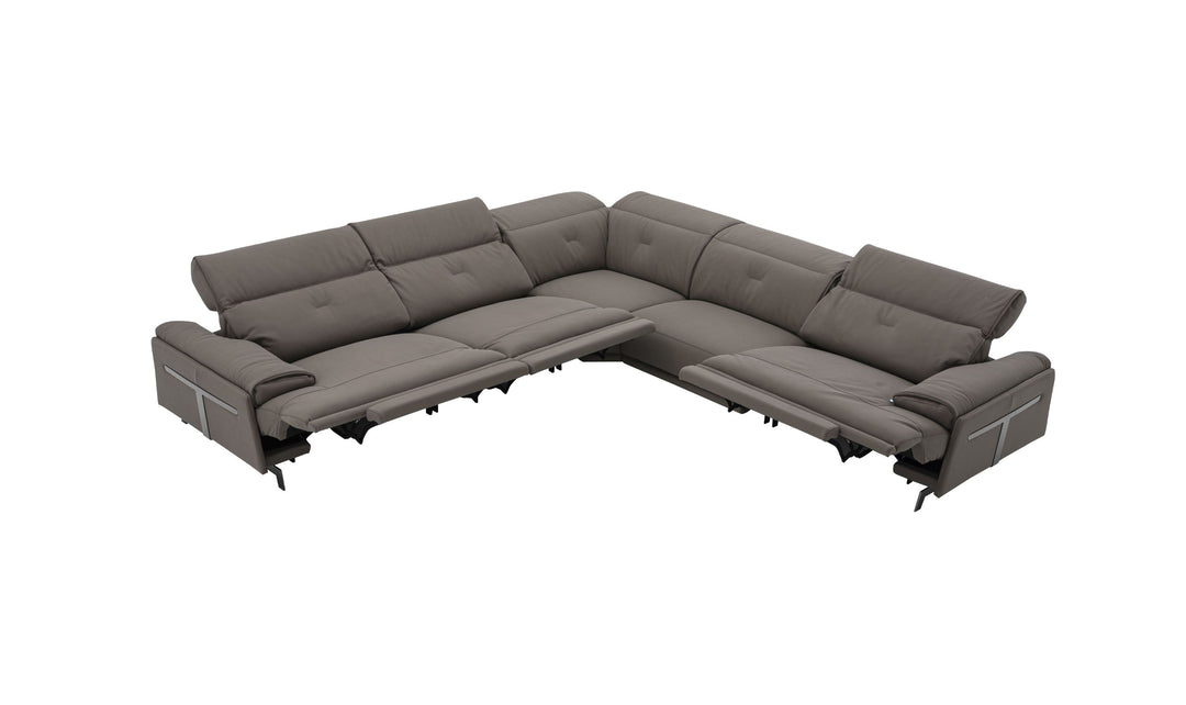 Jennifer Italia Dolce Vita 5 Piece Leather Power Reclining Sectional