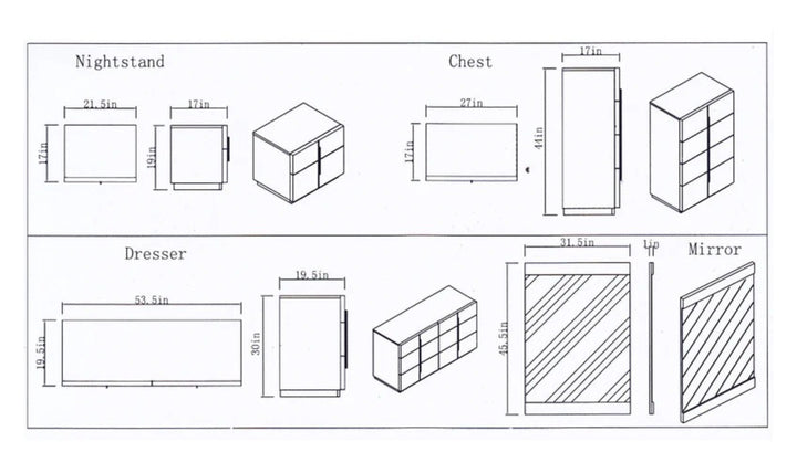 Jennifer Italia Ellica 6 Drawers Wooden Dresser In White