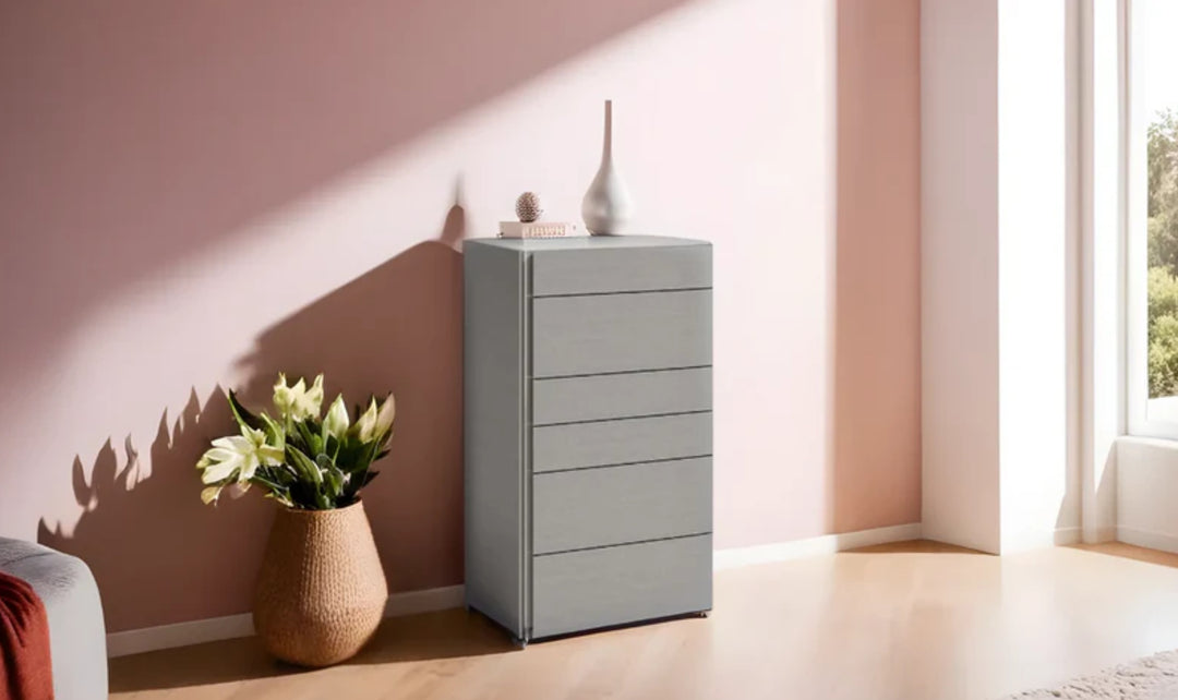 Jennifer Italia Ellica 6 Drawers Wooden Dresser In White