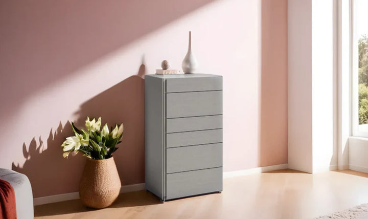 Jennifer Italia Ellica 6 Drawers Wooden Dresser In White