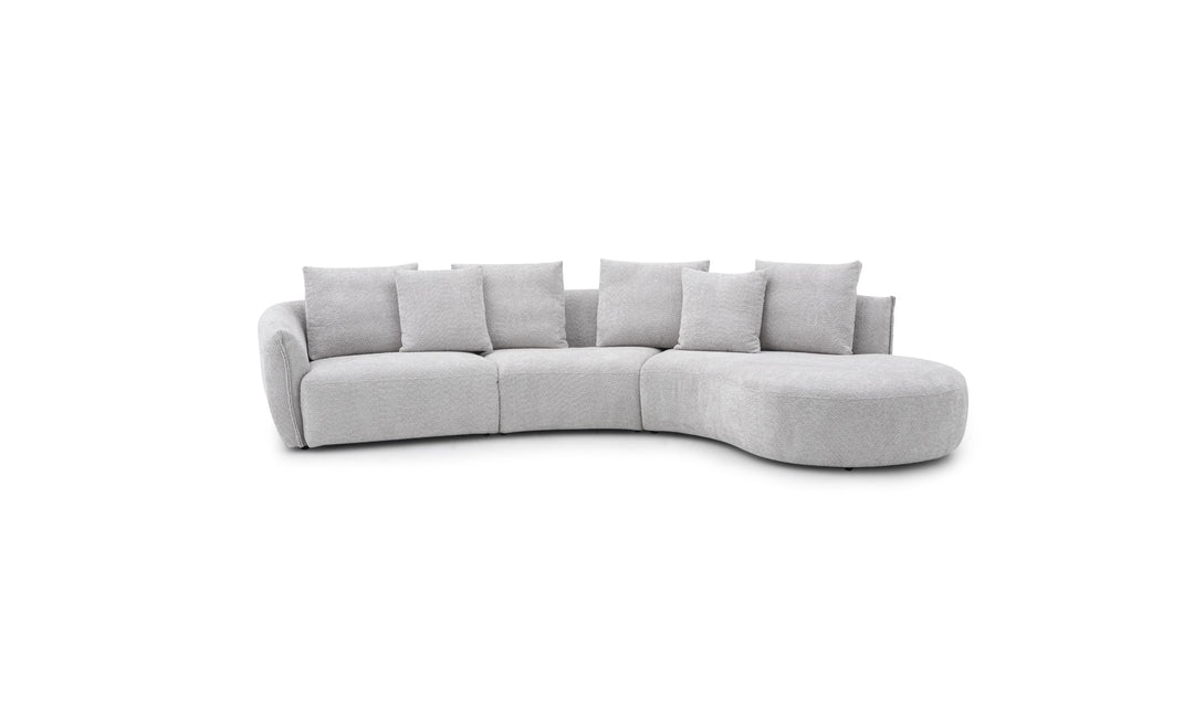 Jennifer Italia Hamilton Contemporary Fabric Sectional with Curved Chaise