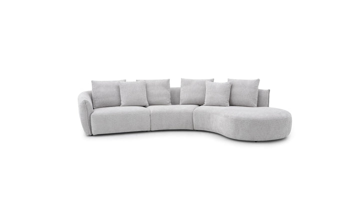 Jennifer Italia Hamilton Contemporary Fabric Sectional with Curved Chaise