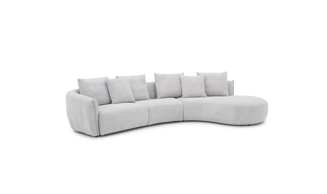 Jennifer Italia Hamilton Contemporary Fabric Sectional with Curved Chaise