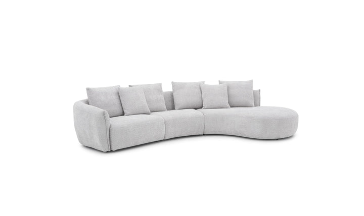 Jennifer Italia Hamilton Contemporary Fabric Sectional with Curved Chaise
