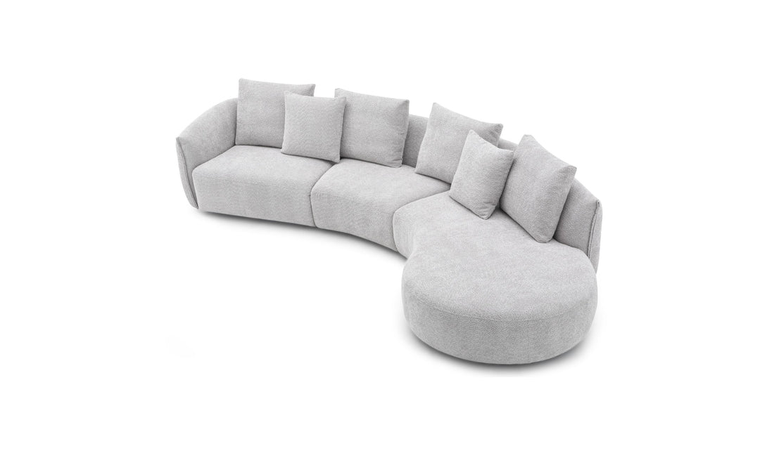 Jennifer Italia Hamilton Contemporary Fabric Sectional with Curved Chaise