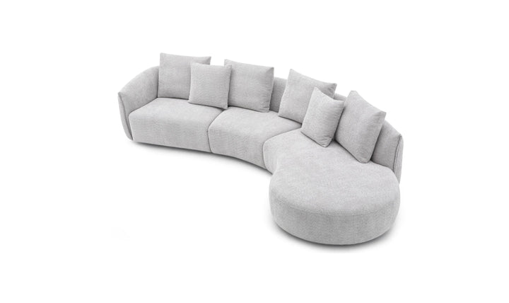 Jennifer Italia Hamilton Contemporary Fabric Sectional with Curved Chaise