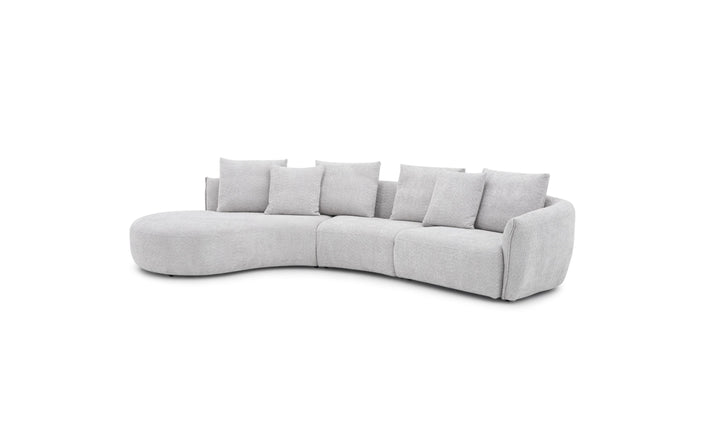 Jennifer Italia Hamilton Contemporary Fabric Sectional with Curved Chaise