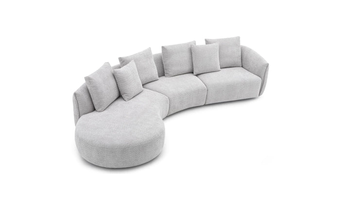 Jennifer Italia Hamilton Contemporary Fabric Sectional with Curved Chaise