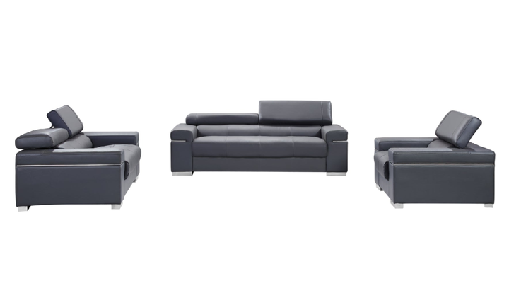 Jennifer Italia Improviste 3-Seater Leather Sofa with Adjustable Headrest