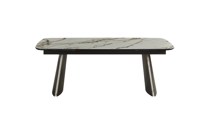 Jennifer Italia Kora 2 Lead Extendable Dining Table Set in  Metal Base