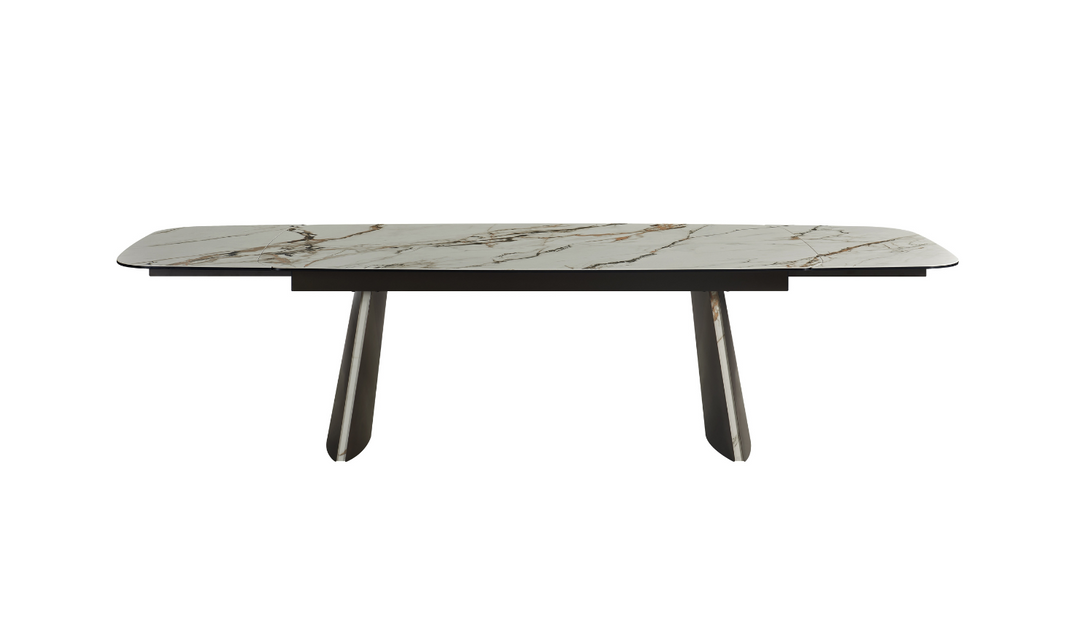 Jennifer Italia Kora 2 Lead Extendable Dining Table Set in  Metal Base