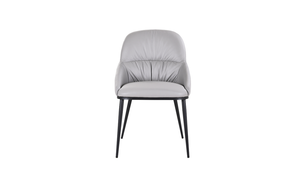 Jennifer Italia Kora Leather Chair With Metal Legs
