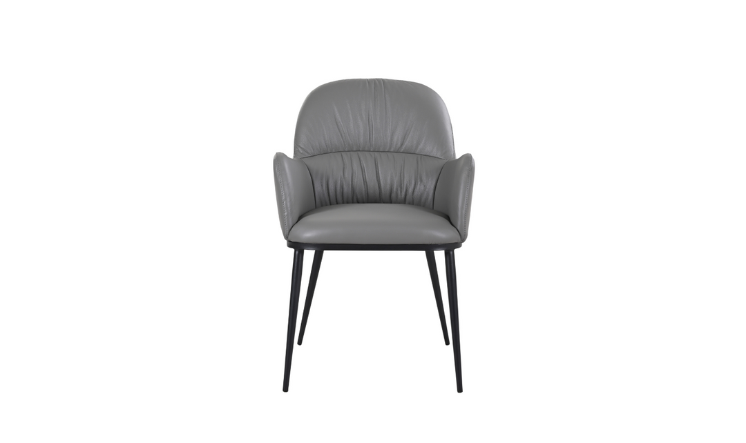 Jennifer Italia Kora Leather Chair With Metal Legs